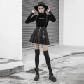 2020 New Fashion Black Short Skirt School Girl Black Short Skirt PUNK RAVE OPQ477